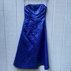 bella formals by venus formal bridesmaid strapless dress soft blue beading prom